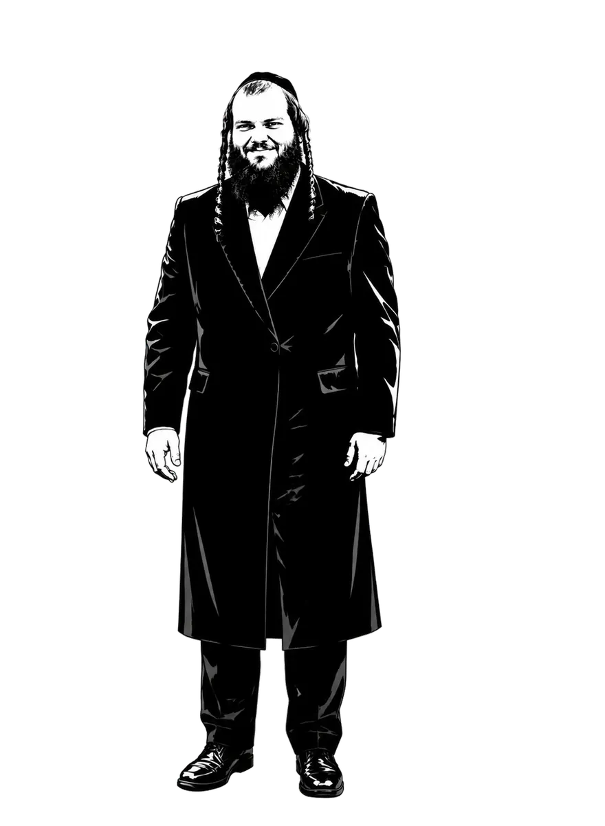 Illustration of Lazar Taub, founder of BlueCheck Technology